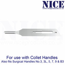 Load image into Gallery viewer, NICE® No.2 Gouge Sterile Carbon Steel Blades GCS2 (Box of 50)