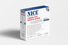 Load image into Gallery viewer, NICE® No.10R Sterile Carbon Steel Surgical Blades CS10R (Box of 100)
