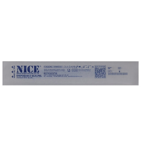 NICE No.11P Sterile Disposable Scalpel fitted with Stainless Steel Blades DSS11P - packed