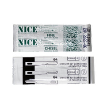 Load image into Gallery viewer, NICE® FS64 FINE Sterile Stainless Steel Chisel Blades (Box of 25)
