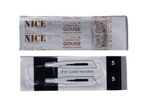 Load image into Gallery viewer, NICE® No.5 Gouge Sterile Carbon Steel Blades GCS5 (Box of 50)
