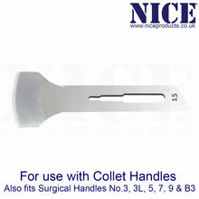 Load image into Gallery viewer, NICE® No.15 Gouge Sterile Carbon Steel Blades GCS15 (Box of 50)
