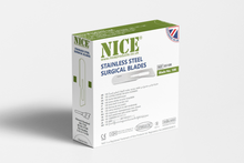 Load image into Gallery viewer, NICE® No.10R Sterile Stainless Steel Surgical Blades SS10R (Box of 100)
