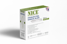 Load image into Gallery viewer, NICE® No.10 Sterile Stainless Steel Surgical Blades SS10 (Box of 100)
