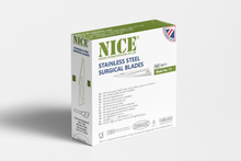 Load image into Gallery viewer, NICE® No.11 Sterile Stainless Steel Surgical Blades SS11 (Box of 100)
