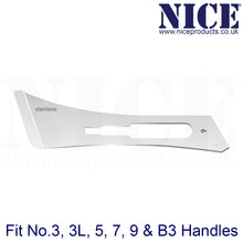 Load image into Gallery viewer, NICE® No.9 Sterile Stainless Steel Surgical Blades SS09 (Box of 100)
