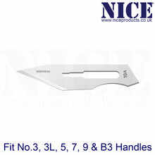 Load image into Gallery viewer, NICE® No.10A Sterile Stainless Steel Surgical Blades SS10A (Box of 100)
