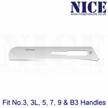 Load image into Gallery viewer, NICE® No.14 Sterile Stainless Steel Surgical Blades SS14 (Box of 100)
