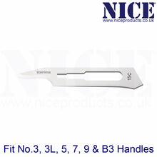 Load image into Gallery viewer, NICE® No.15C Sterile Stainless Steel Surgical Blades SS15C (Box of 100)
