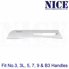 Load image into Gallery viewer, NICE® No.16 Sterile Stainless Steel Surgical Blades SS16 (Box of 100)
