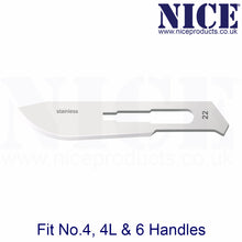 Load image into Gallery viewer, NICE® No.22 Sterile Stainless Steel Surgical Blades SS22 (Box of 100)
