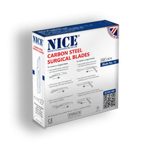 Load image into Gallery viewer, NICE No.15 Sterile Carbon Steel Surgical Blades CS15 (Box of 100) Back
