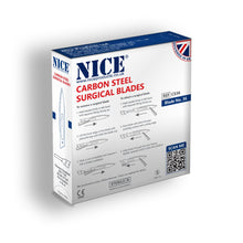 Load image into Gallery viewer, NICE No.36 Sterile Carbon Steel Surgical Blades CS36 (Box of 100) Back
